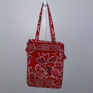 Vera Bradley Rosy Posies Laptop Tote Pink